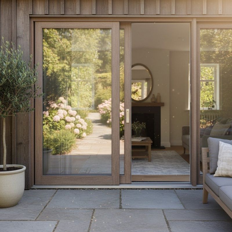 Wood Sliding Door Installation in Conroe, TX